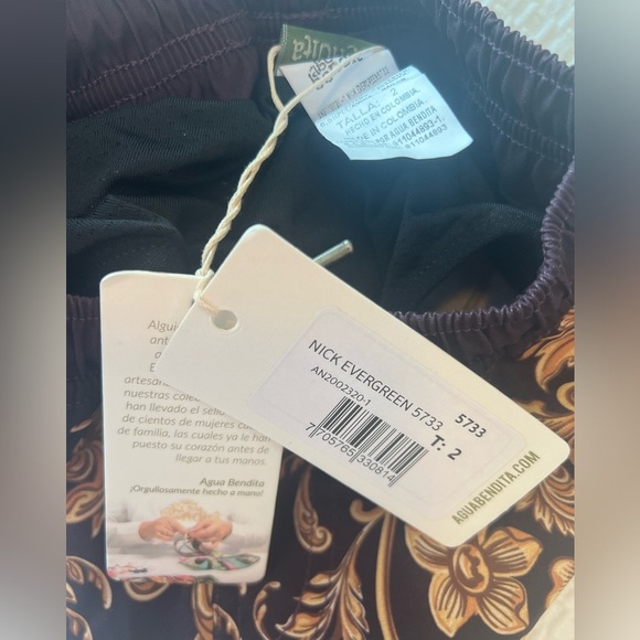 AGUA BENDITA BOYS SWIM SHORTS NICK EVERGREEN NWT - Picture 16 of 16